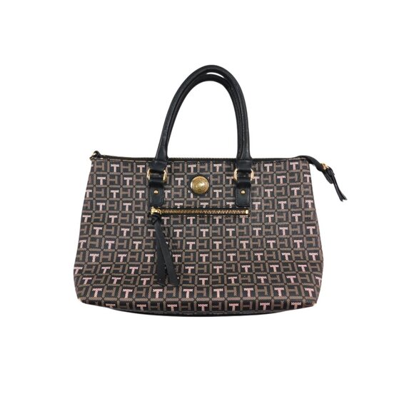 Tommy Hilfiger Monogram Satchel Tote Bag – Brown/Black - Picture 3 of 13